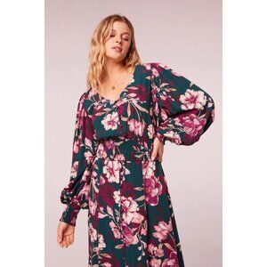 NWT Band of The Free Boho Floral Wrap Long Sleeve Maxi Dress